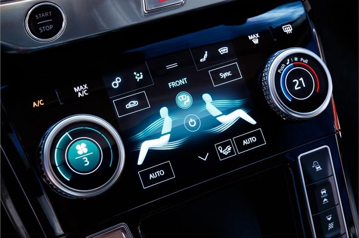 Lower touchscreen primarily for climate control. Knobs thankfully retained.  